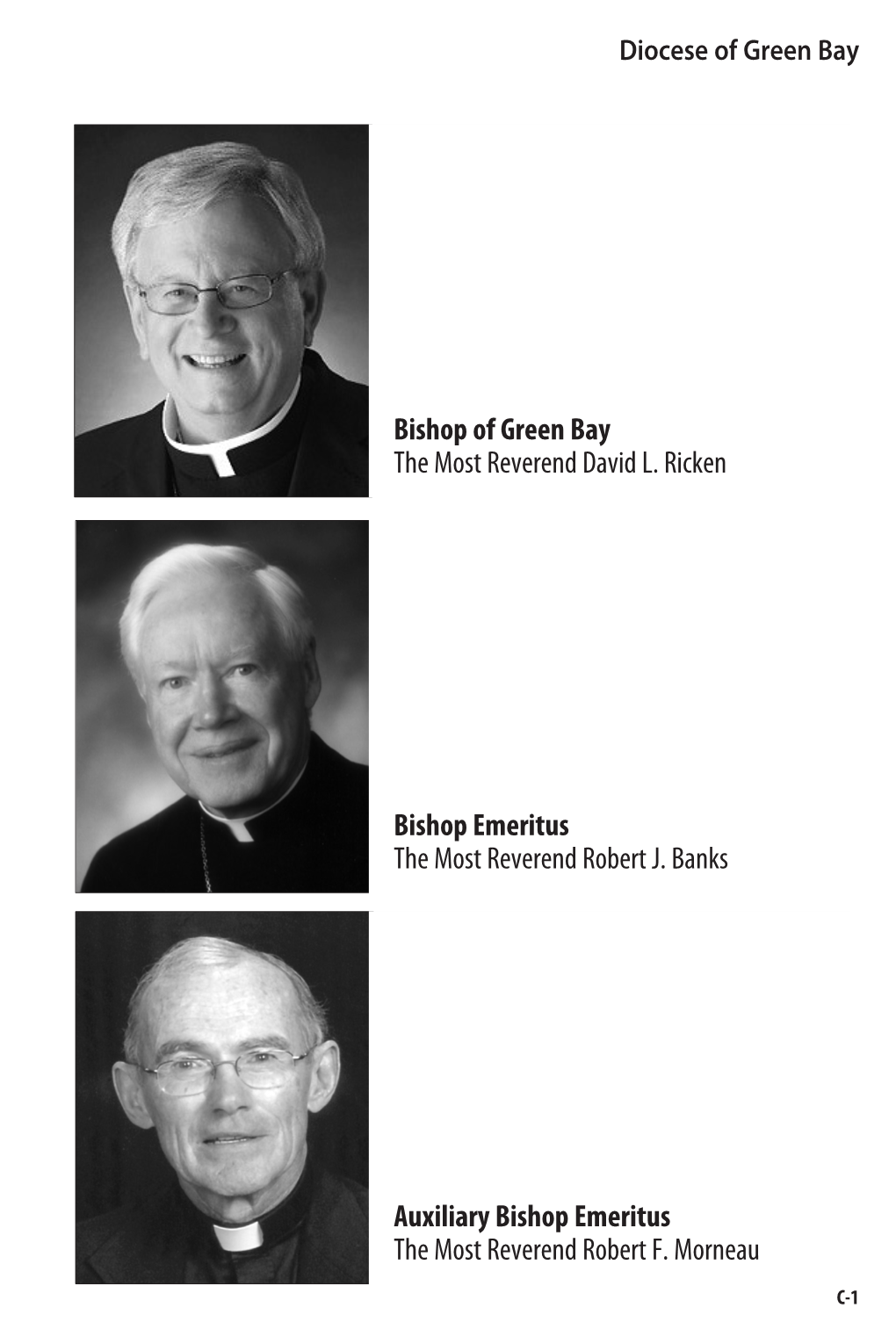 Bishop of Green Bay the Most Reverend David L. Ricken Bishop