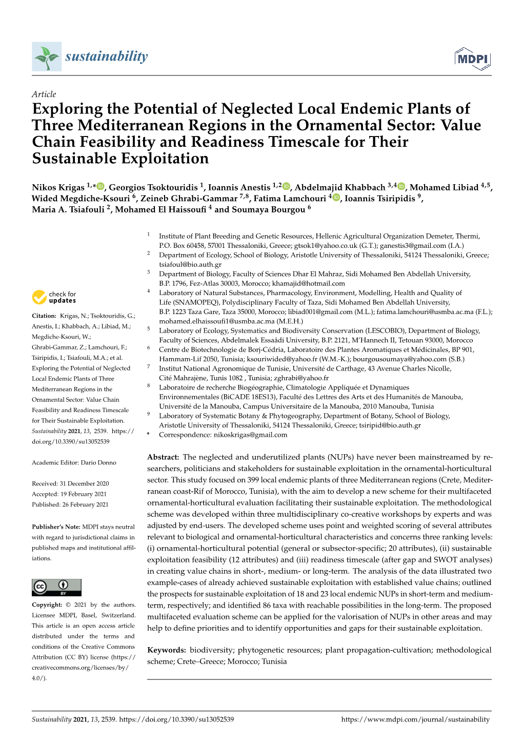 Exploring the Potential of Neglected Local Endemic Plants of Three