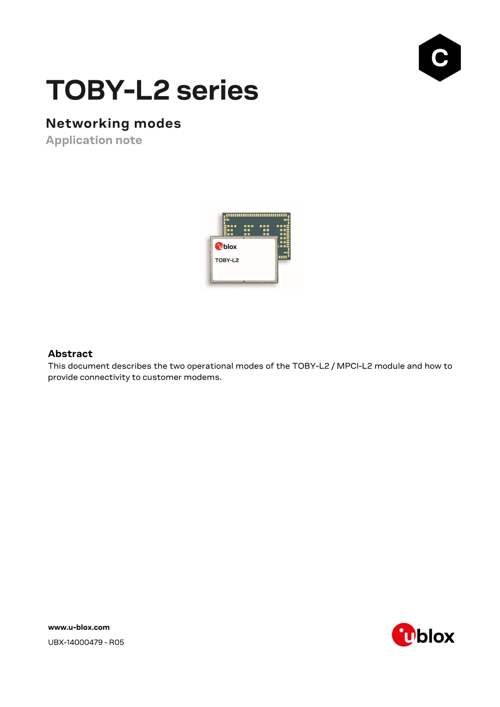 TOBY-L2 Series Networking Modes Application Note