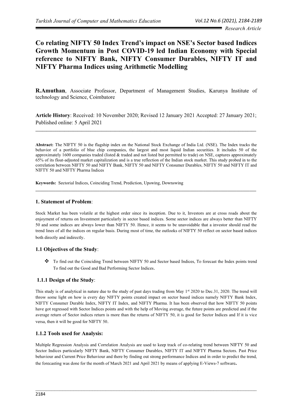 Co Relating NIFTY 50 Index Trend's Impact on NSE's Sector Based