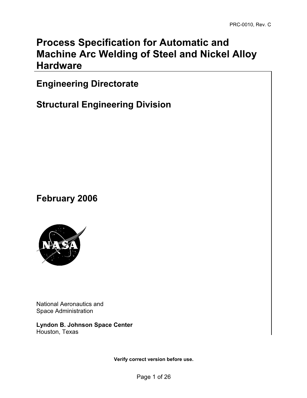 Process Specification for Automatic and Machine Arc Welding of Steel and Nickel Alloy Flight