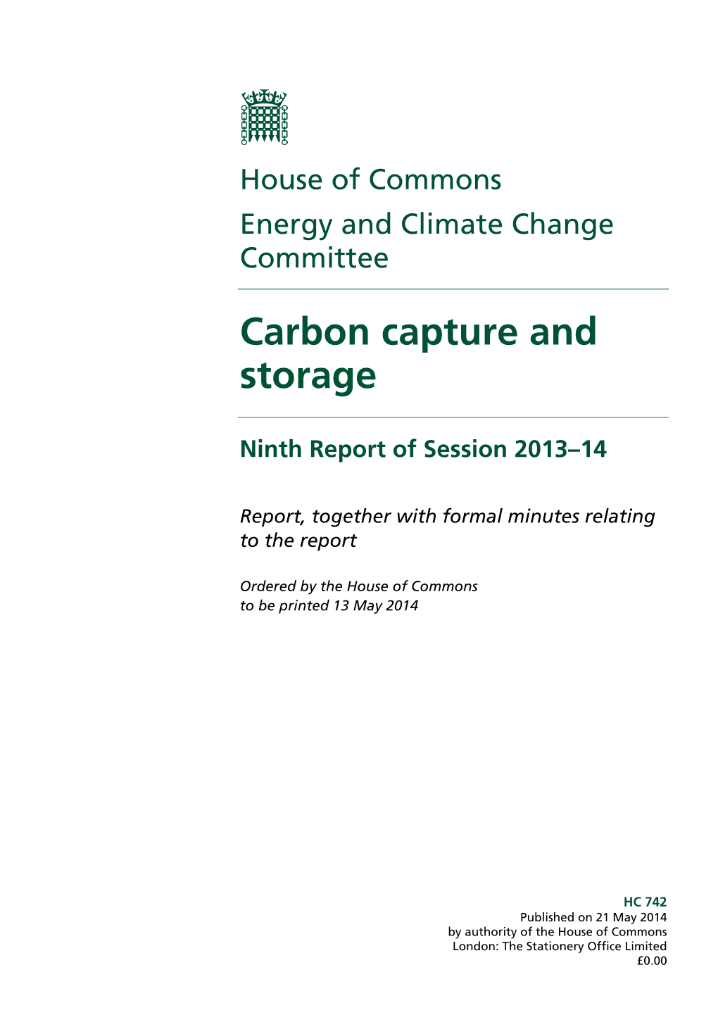 Carbon Capture and Storage