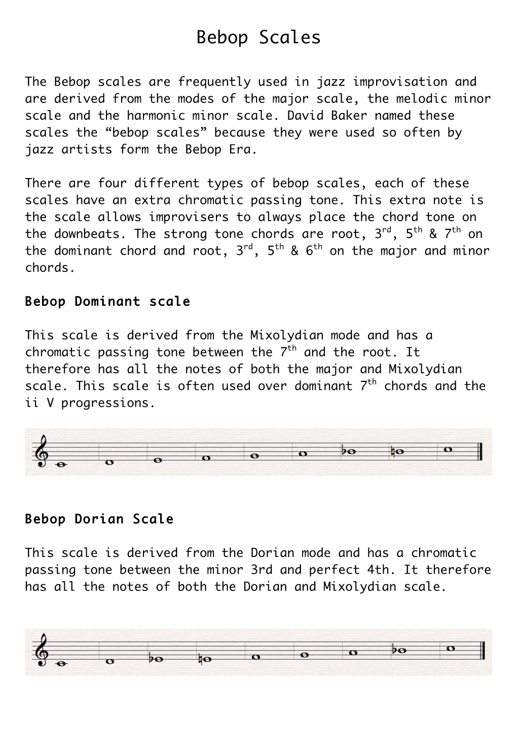 Bebop-Scales-Worksheet.Pdf