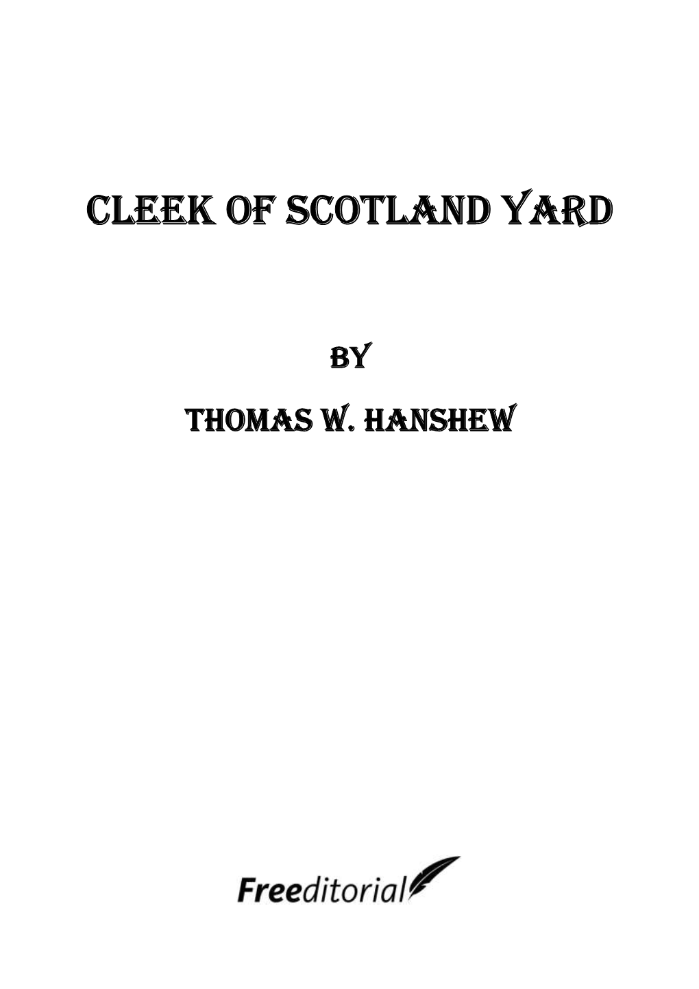 Cleek of Scotland Yard