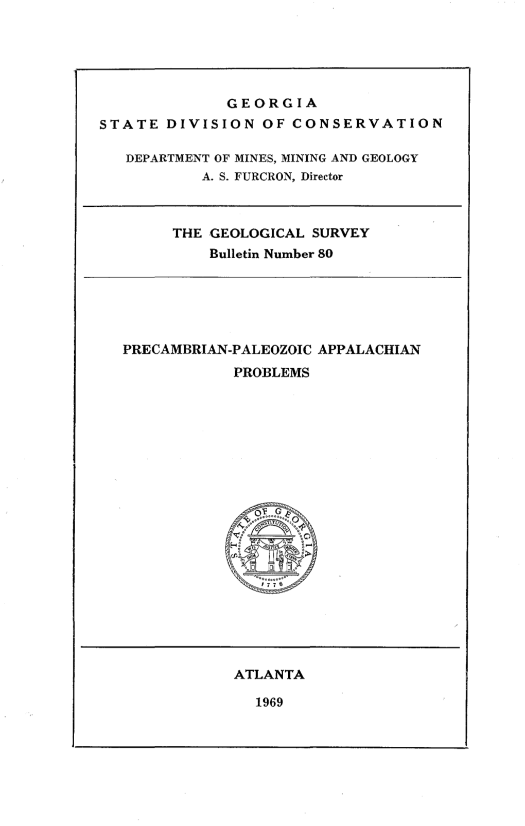 B-80 Precambrian-Paleozoic Appalachian Problems (1969)