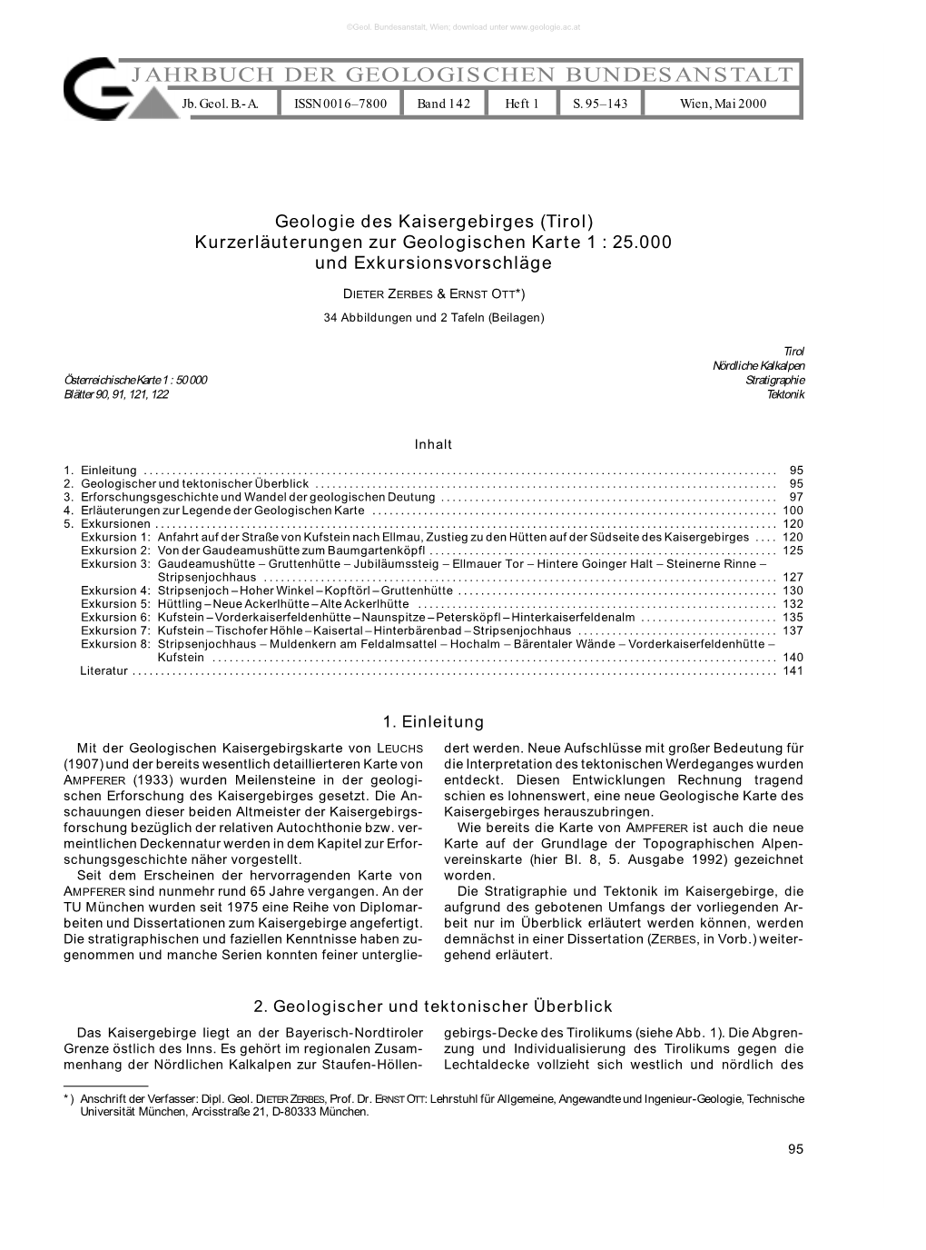 JAHRBUCH DER GEOLOGISCHEN BUNDESANSTALT Jb