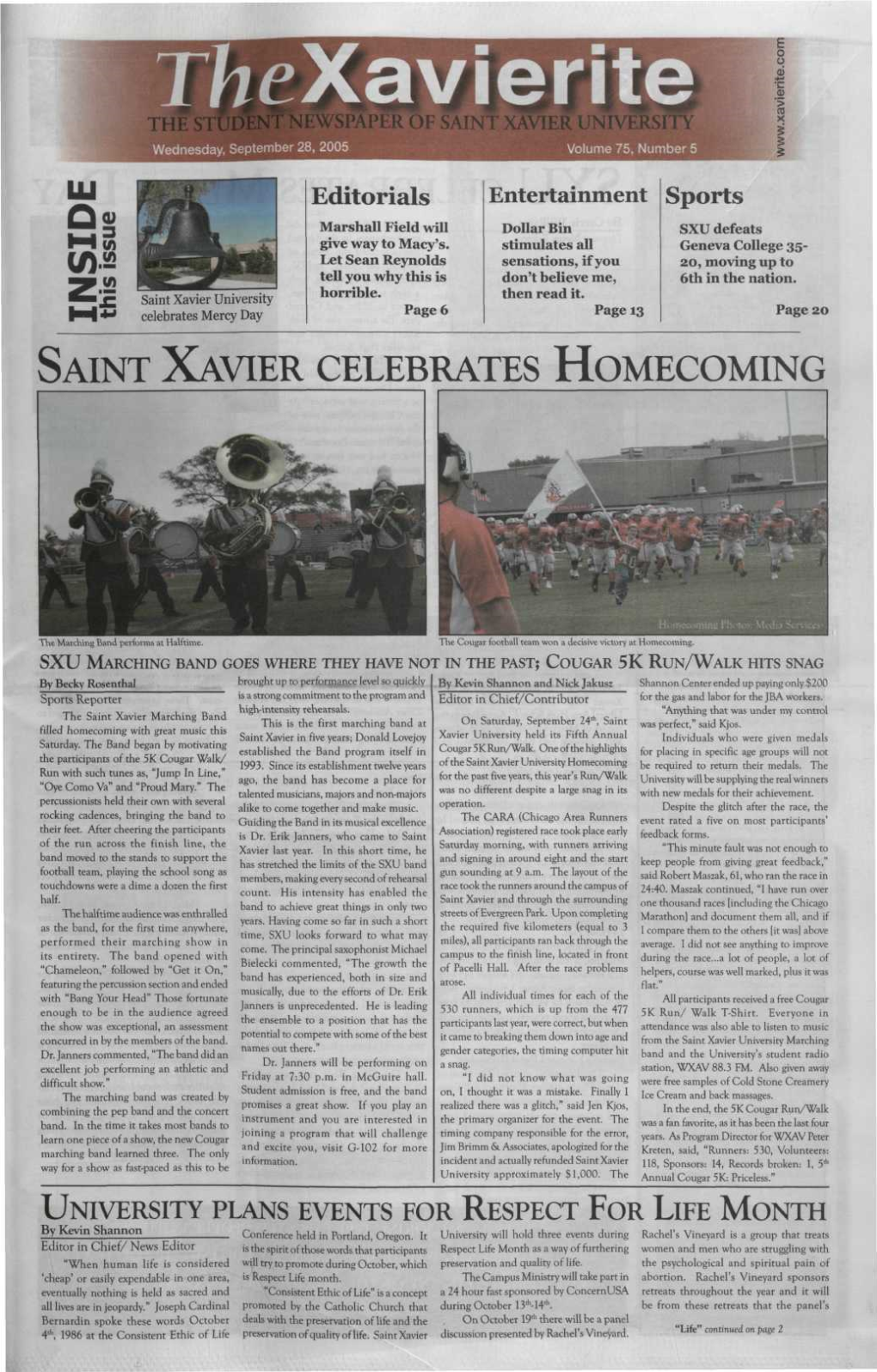 Saint Xavier Celebrates Homecoming