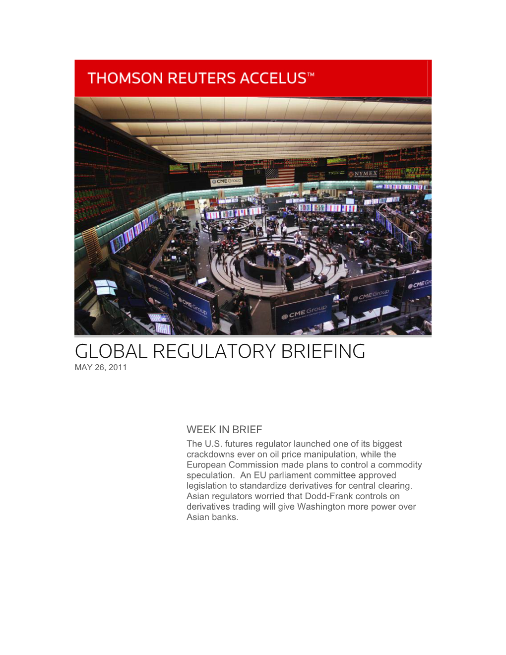 Global Regulatory Briefing May 26, 2011