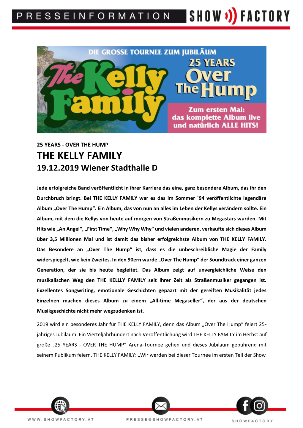 THE KELLY FAMILY 19.12.2019 Wiener Stadthalle D