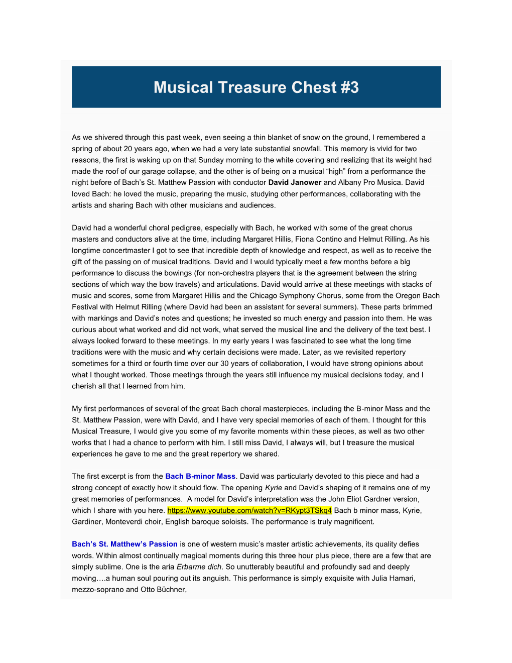 Musical Treasure Chest #3