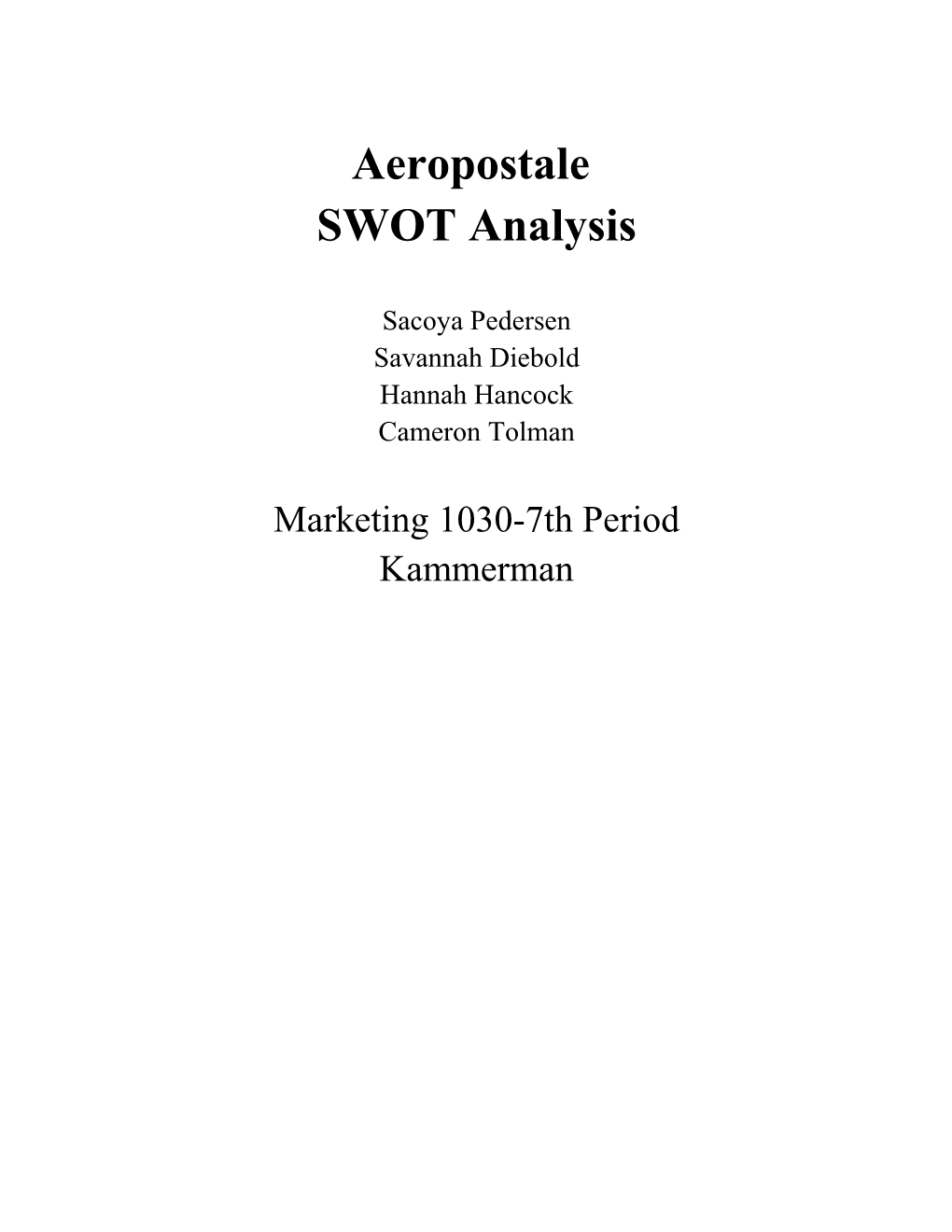 SWOT Analysis