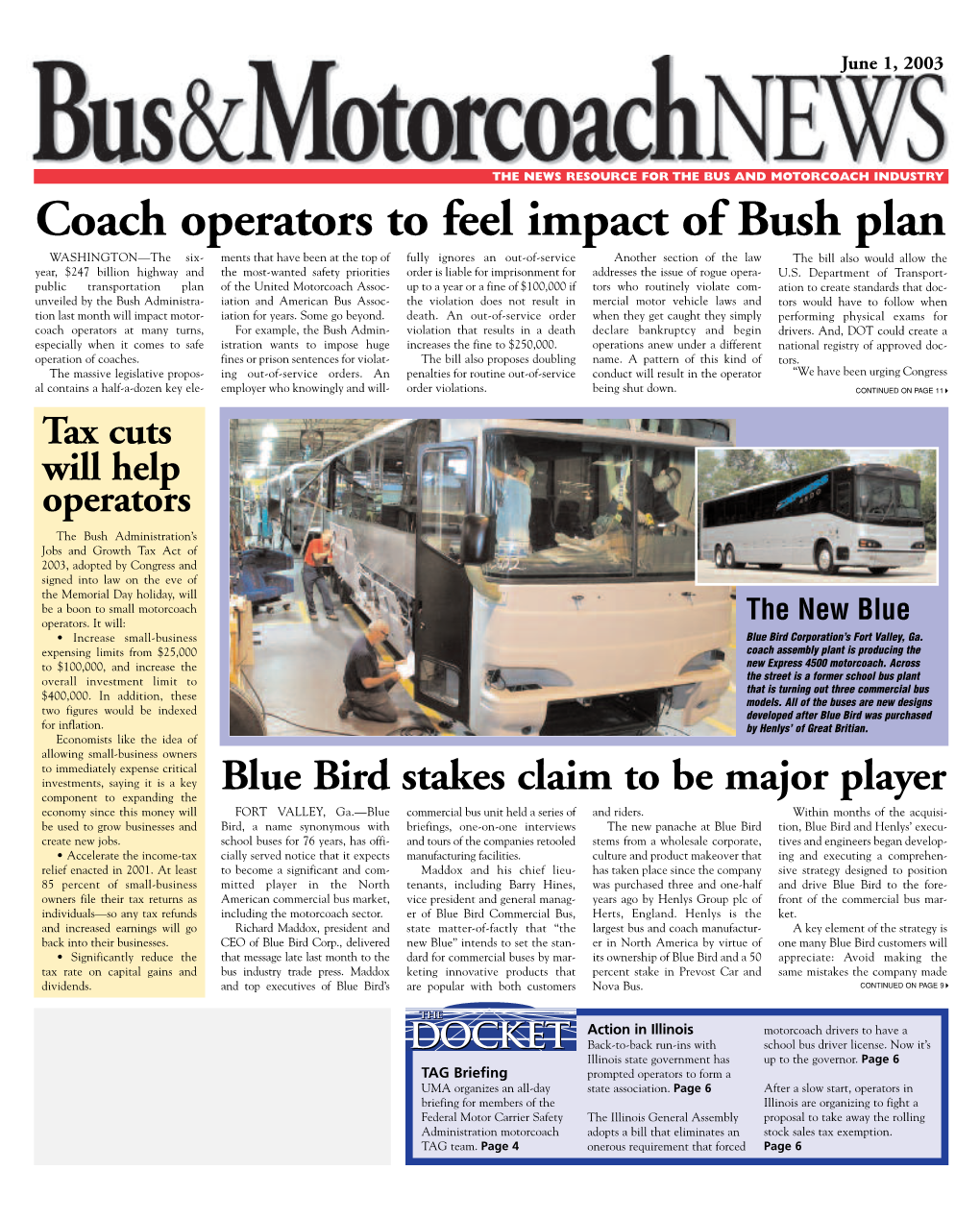 Coach Operators to Feel Impact of Bush Plan