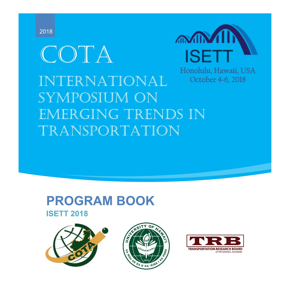 ISETT 2018 Program Book