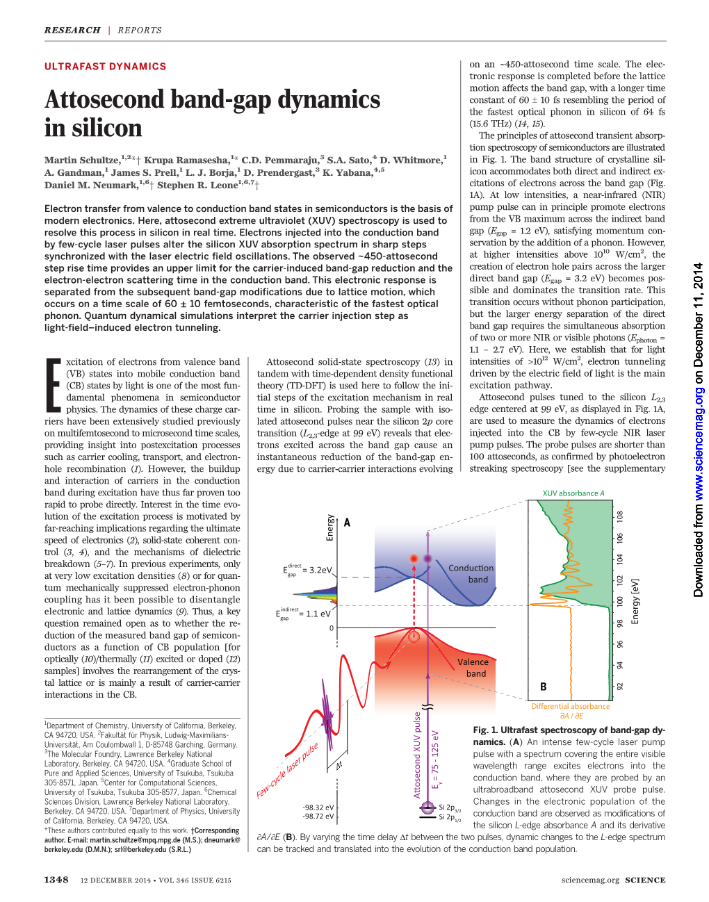 Attosecond Band-Gap Dynamics in Silicon Martin Schultze Et Al