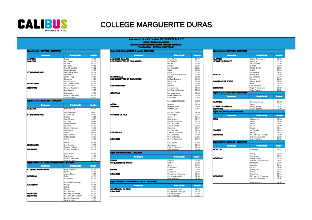 College Marguerite Duras