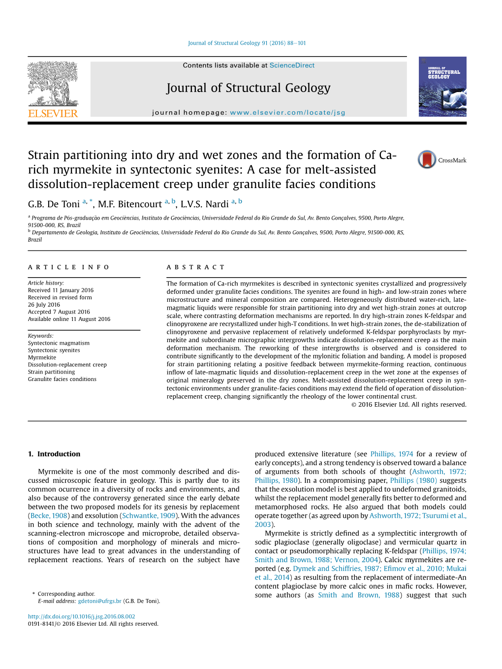 Strain Partitioning Into Dry and Wet Zones and the Formation of Ca-Rich