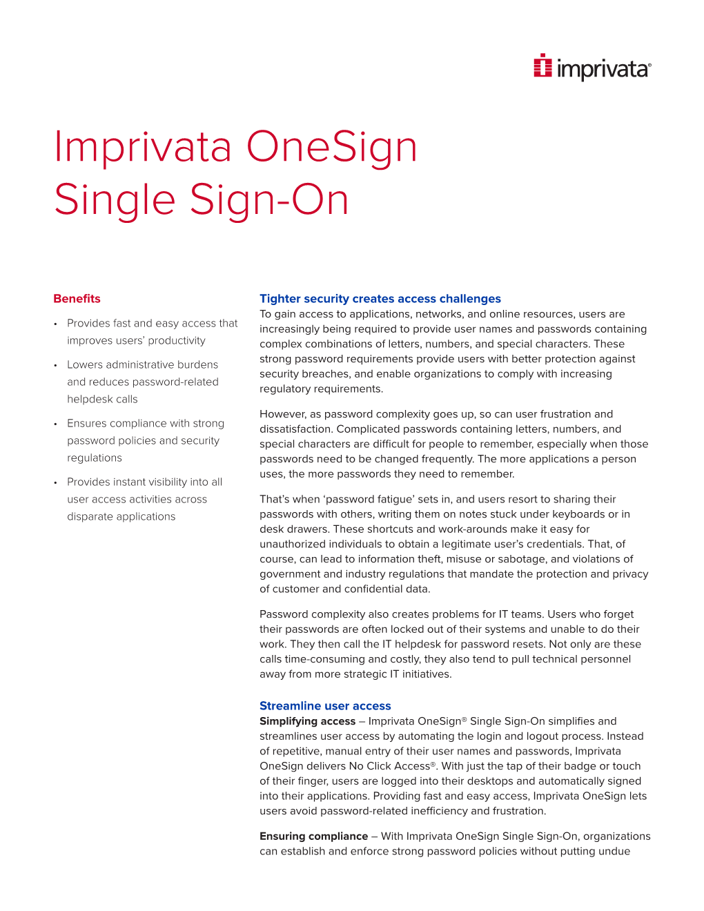 Imprivata Onesign Single Sign-On