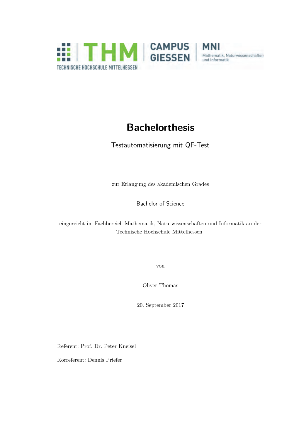 Bachelorthesis