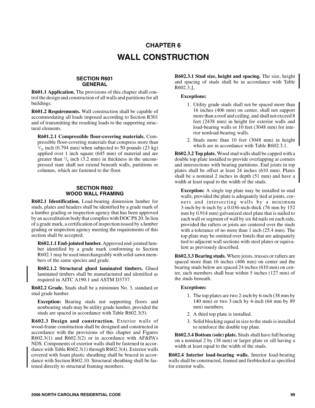 Wall Construction