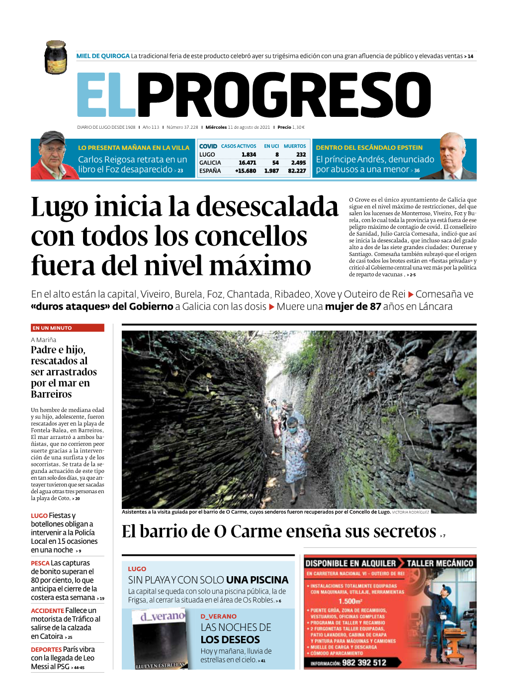 Lugo Inicia La Desescalada Con Todos Los Concellos Fuera Del Nivel Máximo