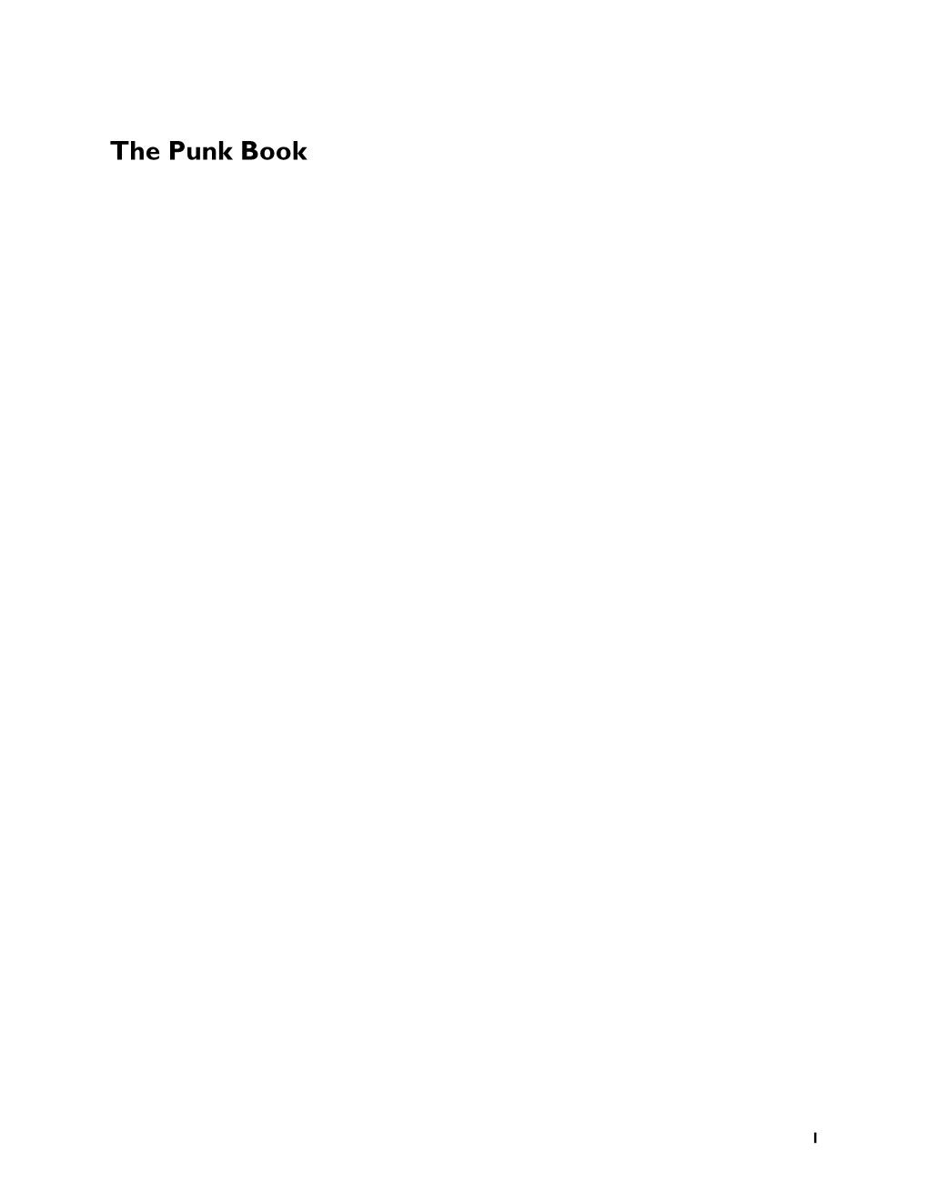 The Punk Book