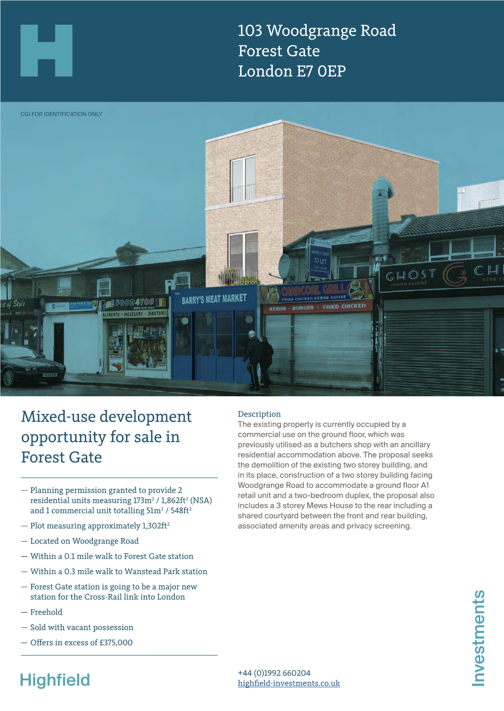 Mixed-Use Development Opportunity for Sale in Forest Gate 103