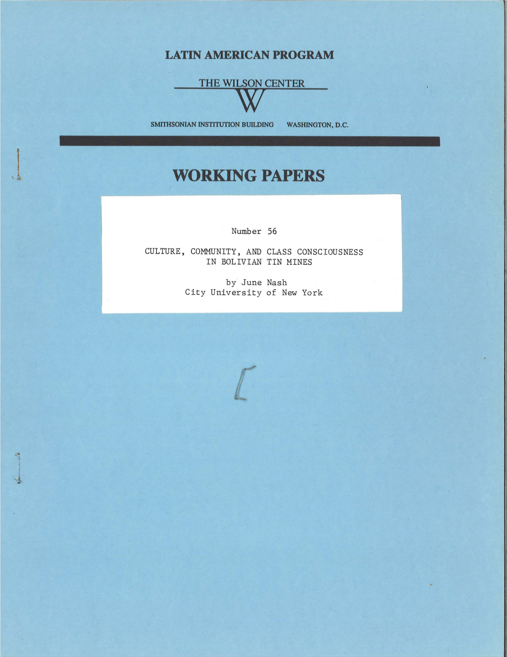 1 \ Working Papers