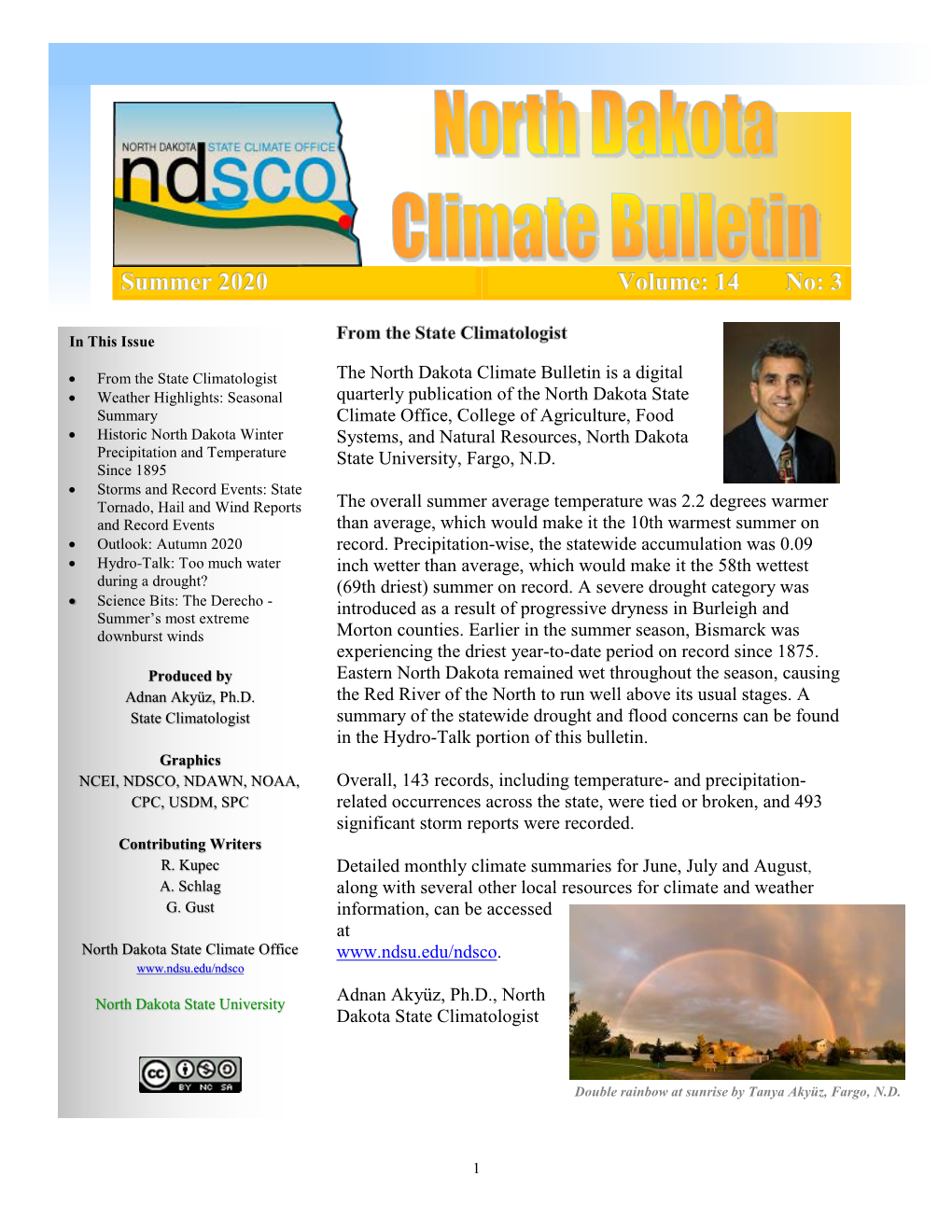 Summer 2020 Climate Bulletin