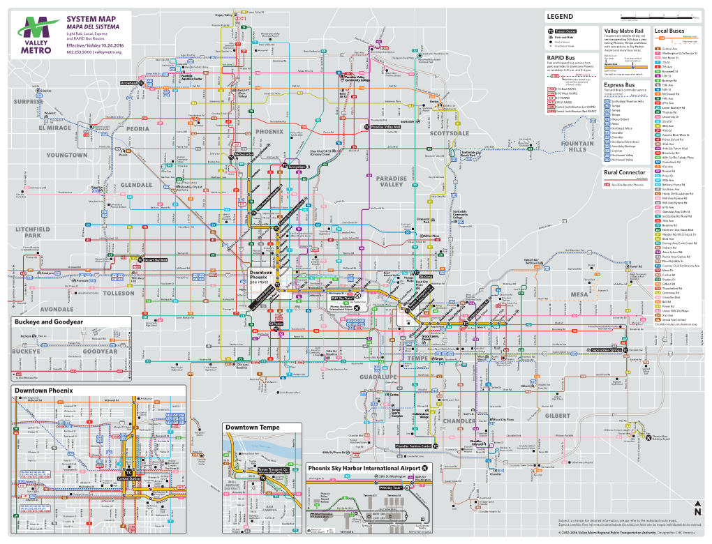 Valley Metro System Map October 2016