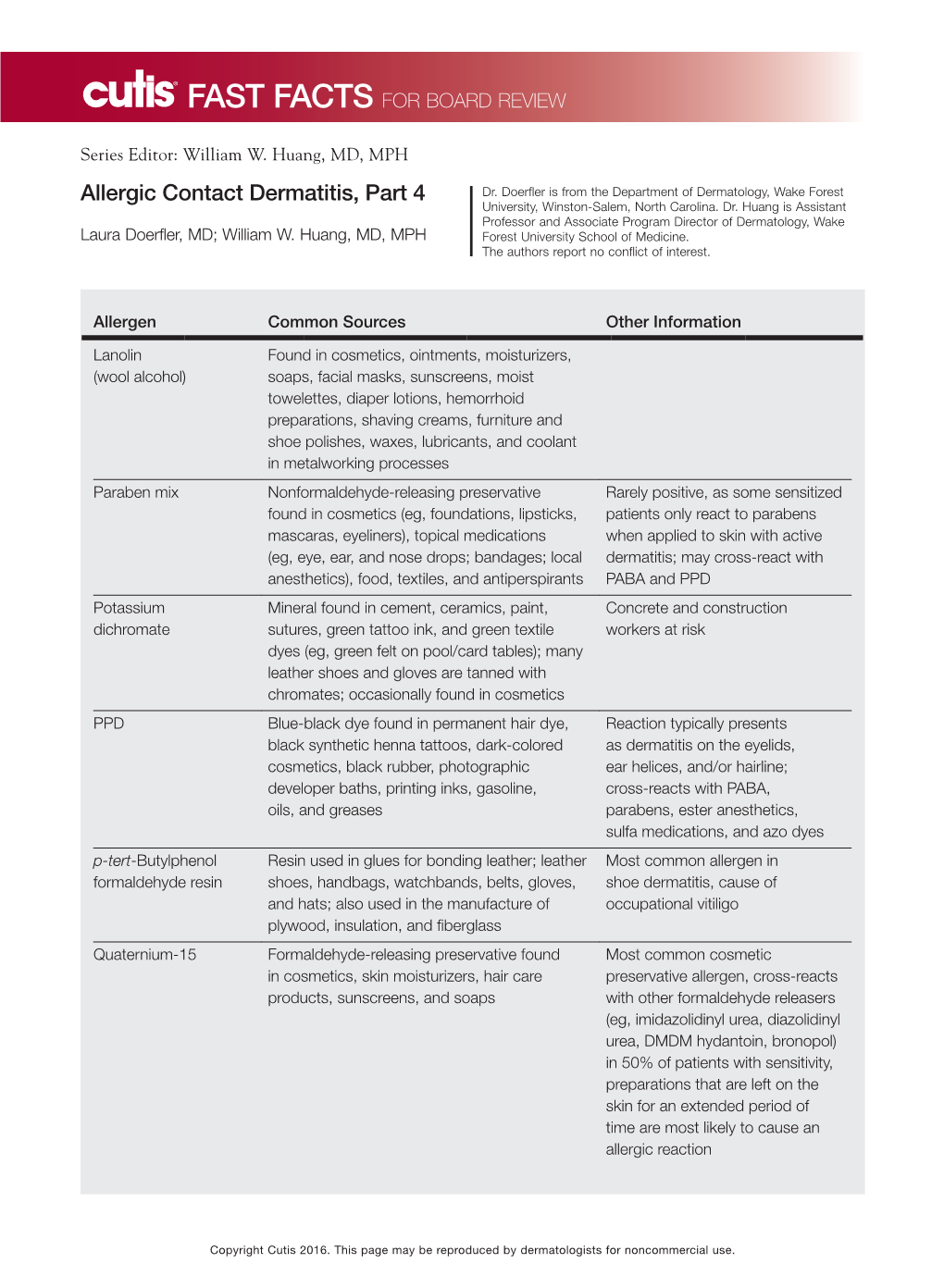 Allergic Contact Dermatitis, Part 4 Dr