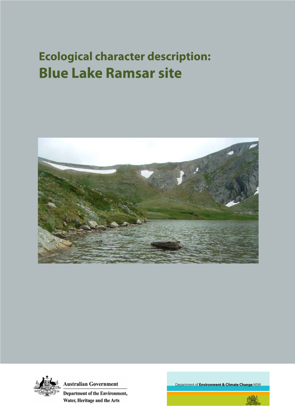 Blue Lake Ramsar Site: Ecological Character Descriptiondownload