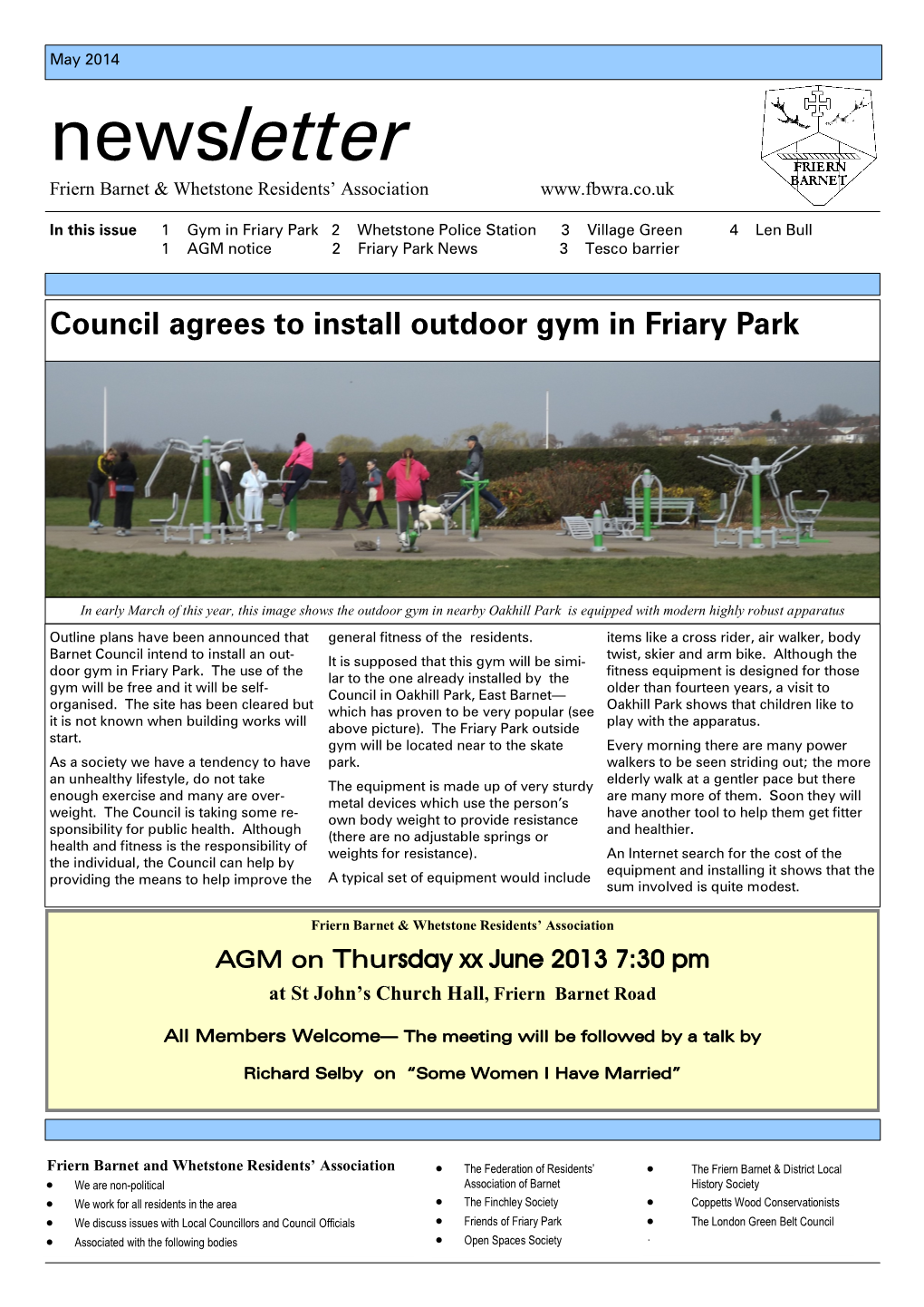 Newsletter Friern Barnet & Whetstone Residents’ Association