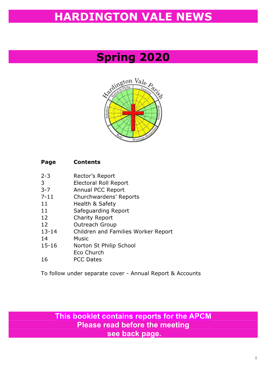 HARDINGTON VALE NEWS Spring 2020