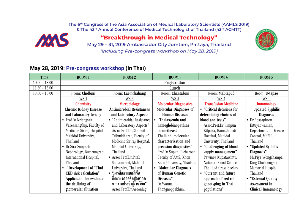 Cholburi WS 1 Chemistry Chronic Kidney Disease and Laboratory