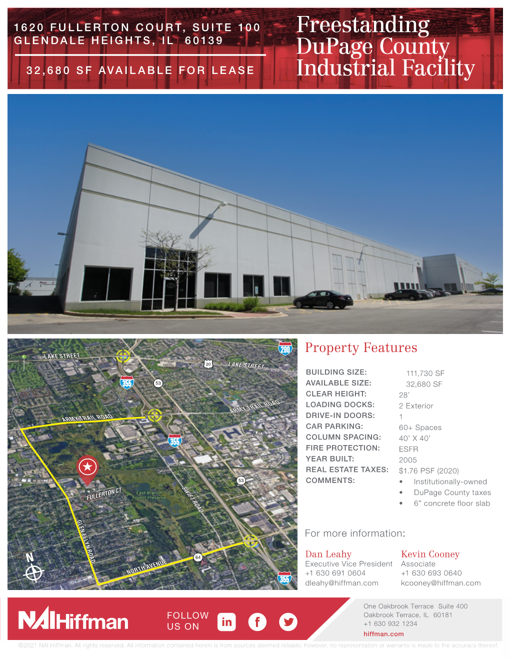 Freestanding Dupage County Industrial Facility