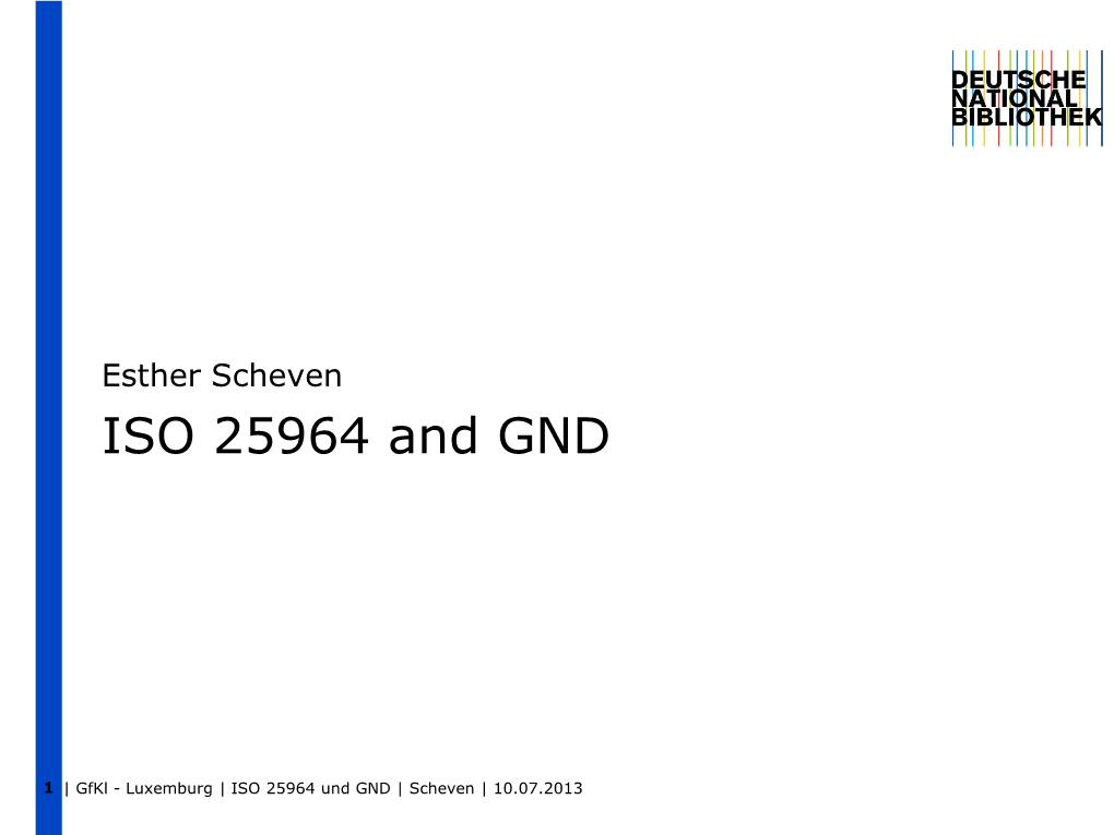 ISO 25964 and GND