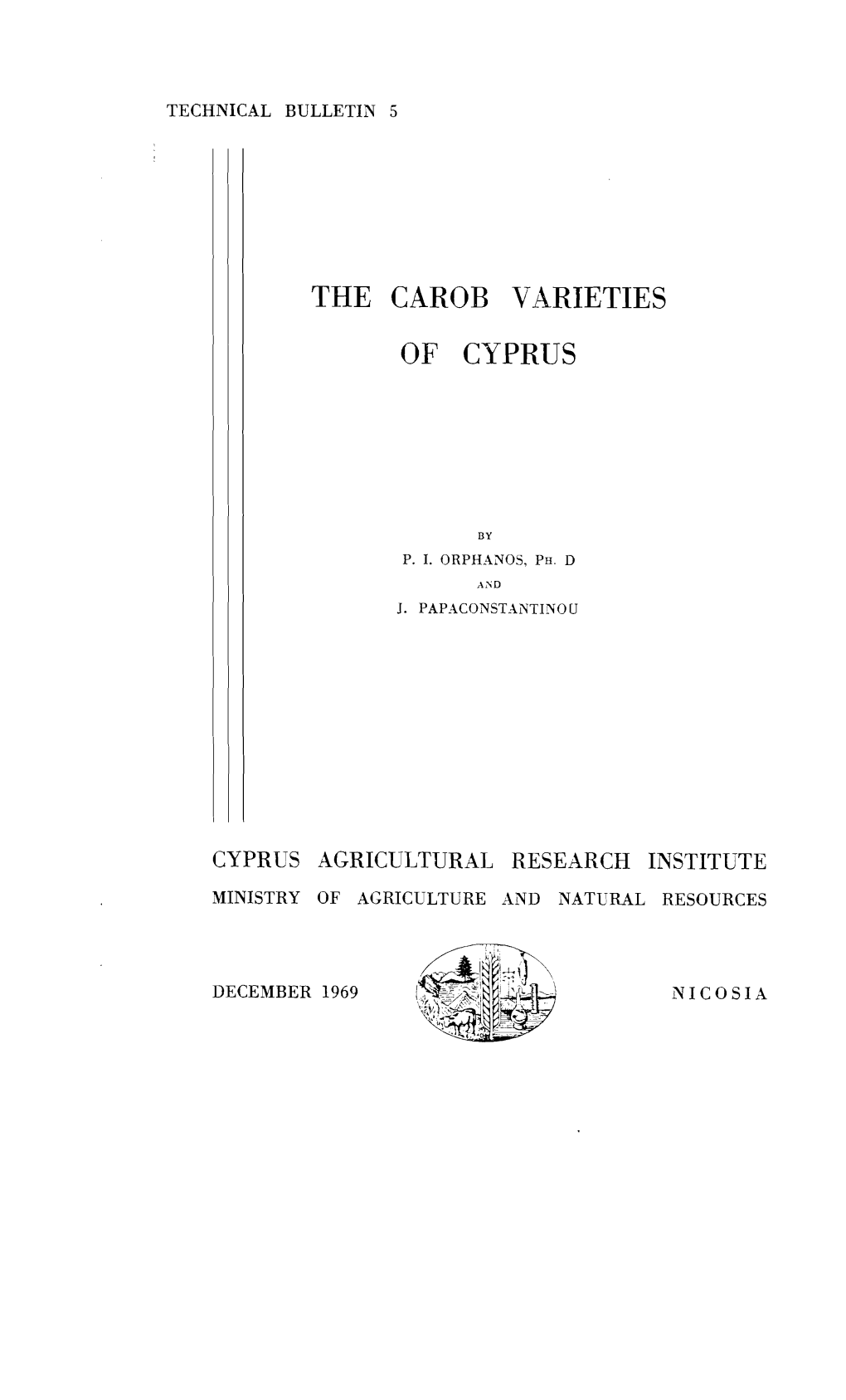 The Carob Varieties of Cyprus