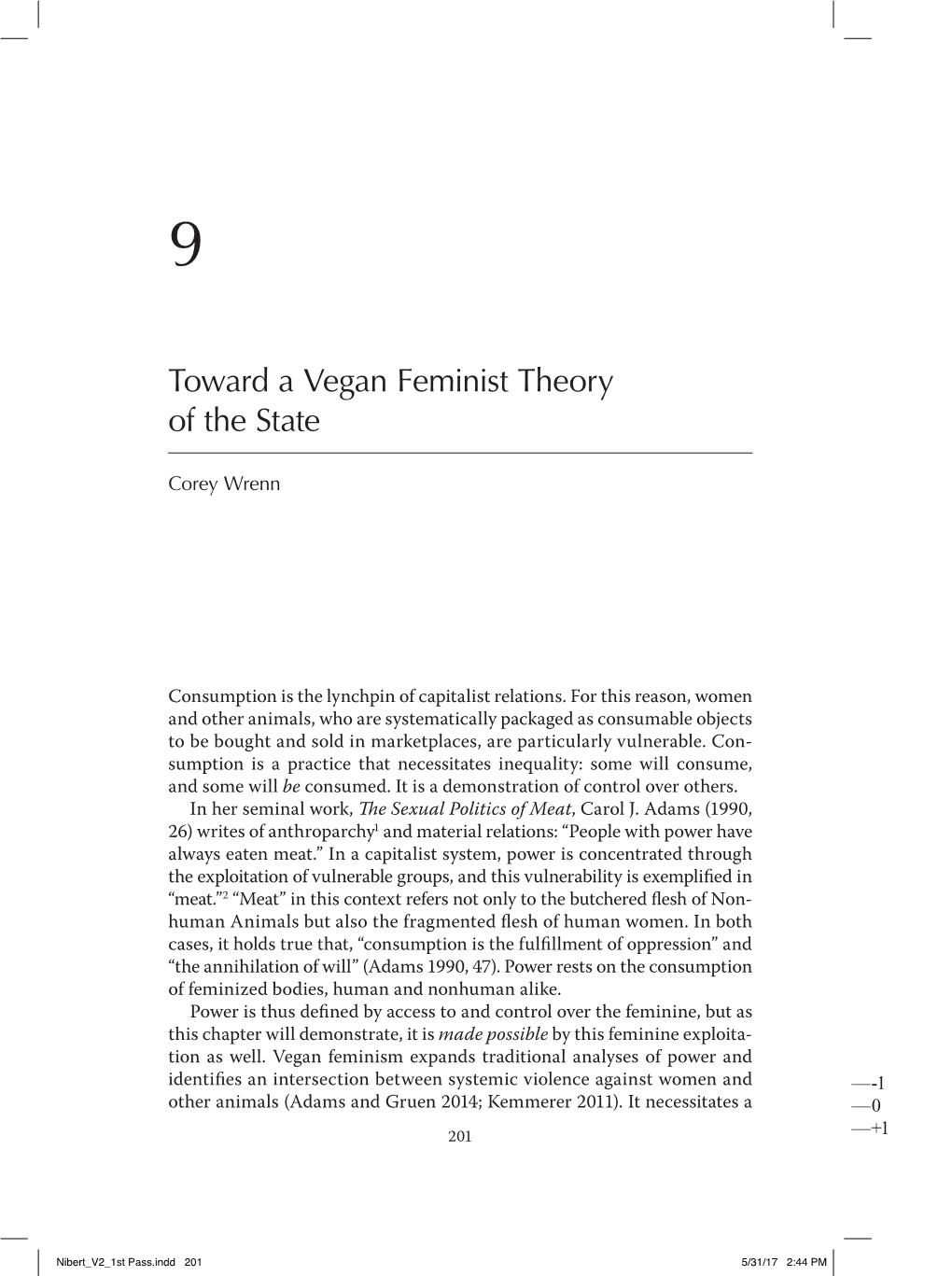 Toward a Vegan Feminist Theory of the State