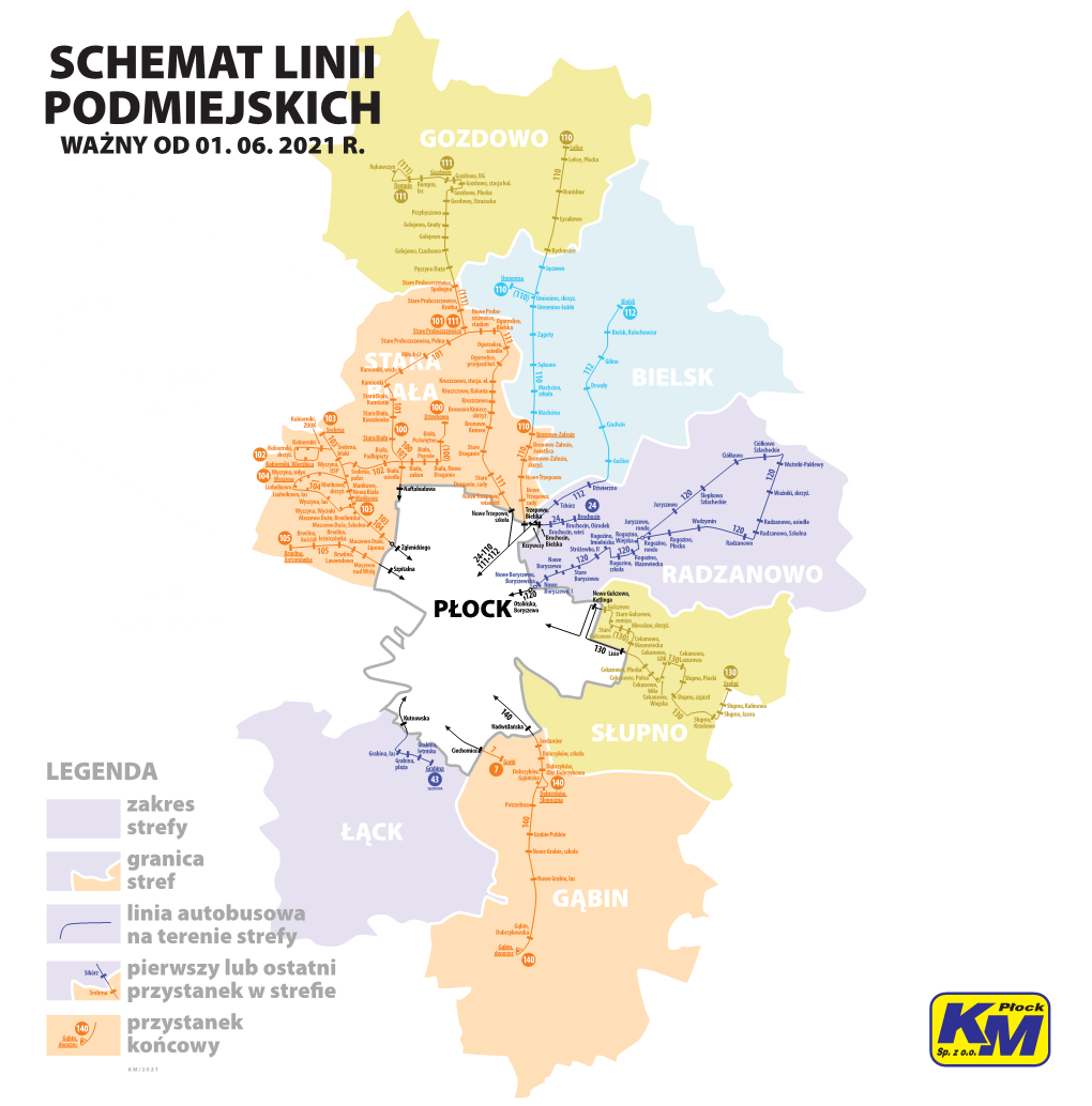 Schemat Linii Podmiejskich 110 Ważny Od 01