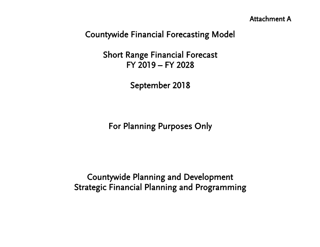 FY 2028 September 2018 for Planning Purposes O