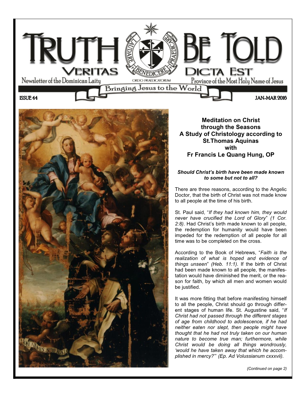 Truth Be Told 44 Page 2 Jan-Mar 2016