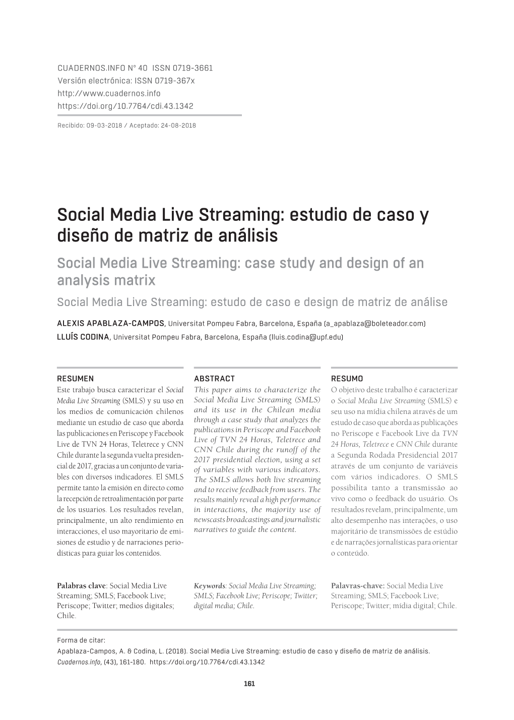 Social Media Live Streaming