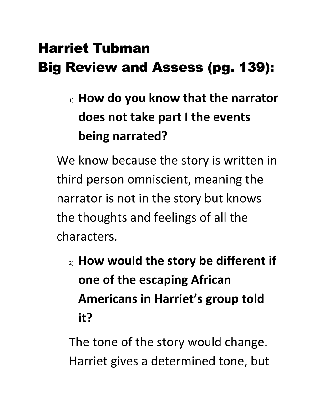 Big Review and Assess (Pg. 139)