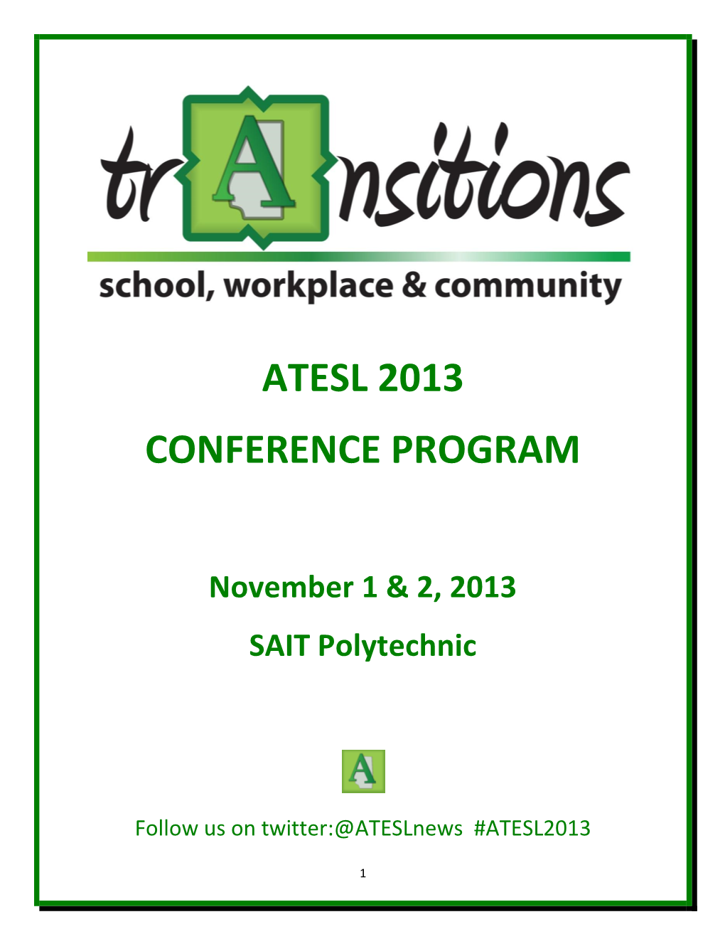 Atesl 2013 Conference Program