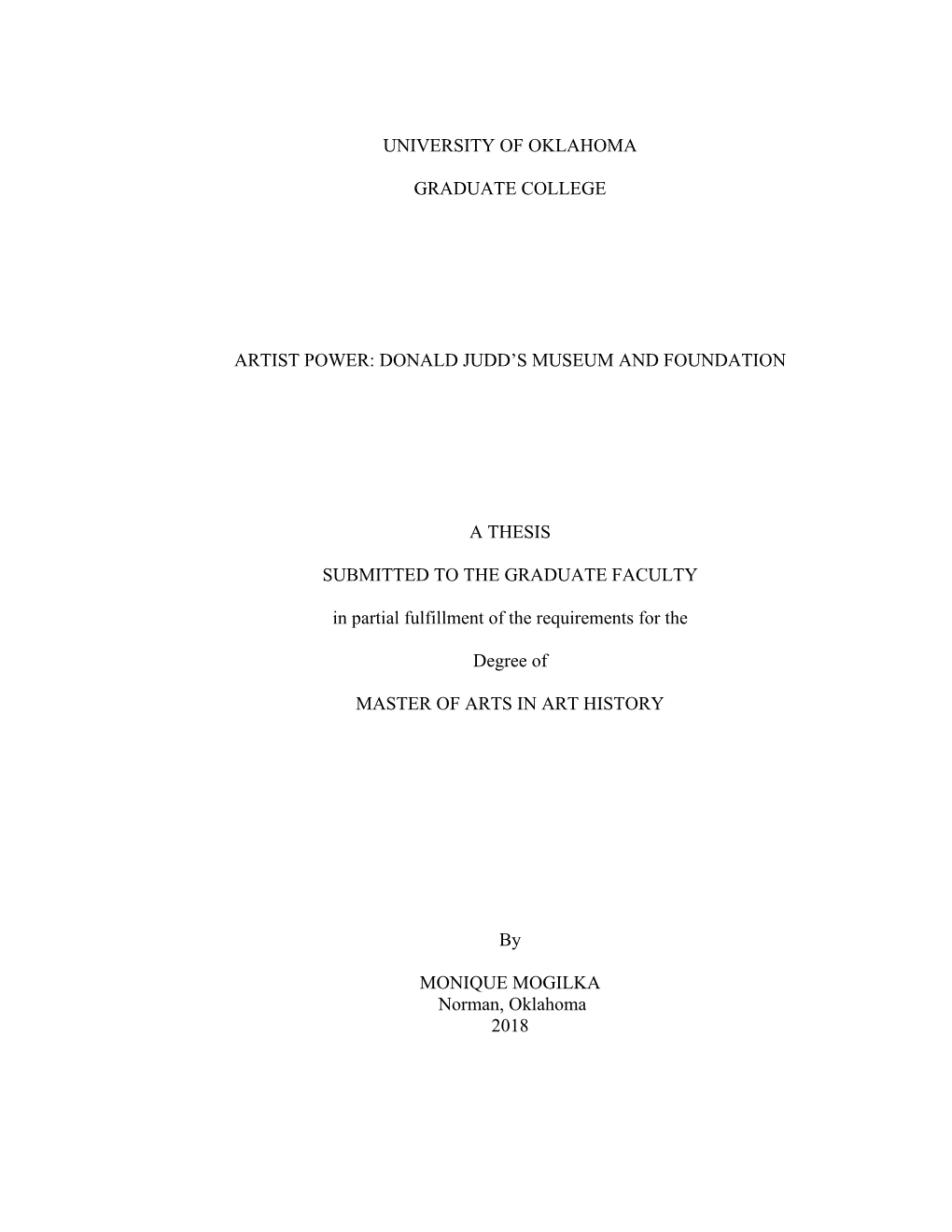 Master's Thesis Template