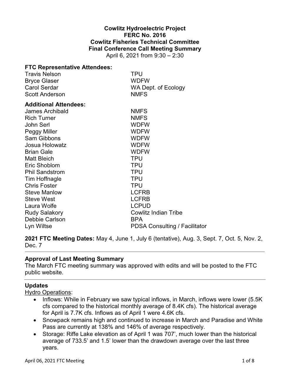 4-06-21 Final FTC Meeting Summary
