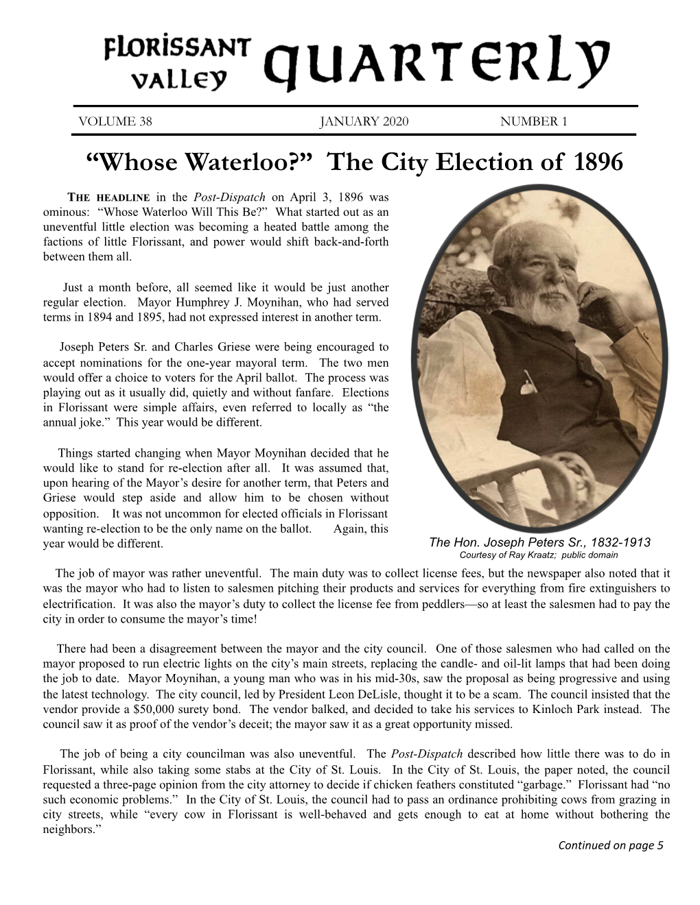 “Whose Waterloo?” the City Election of 1896