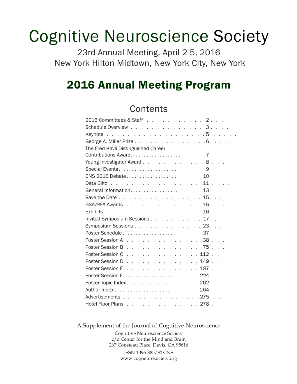 CNS 2016 Program