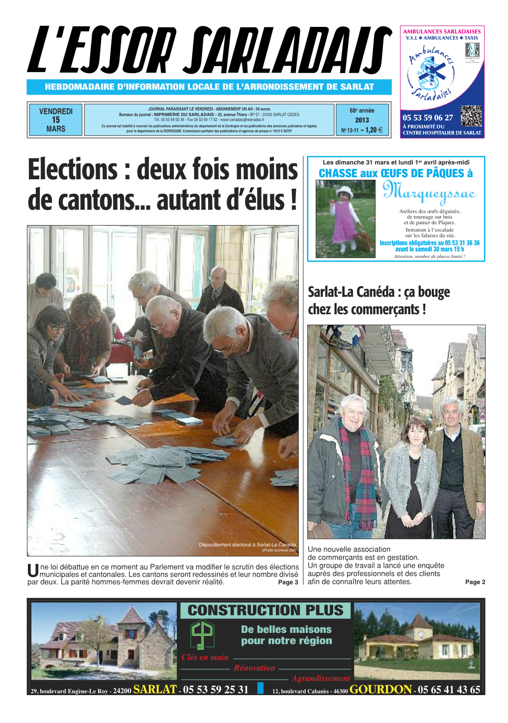 Elections : Deux Fois Moins De Cantons... Autant D'élus !