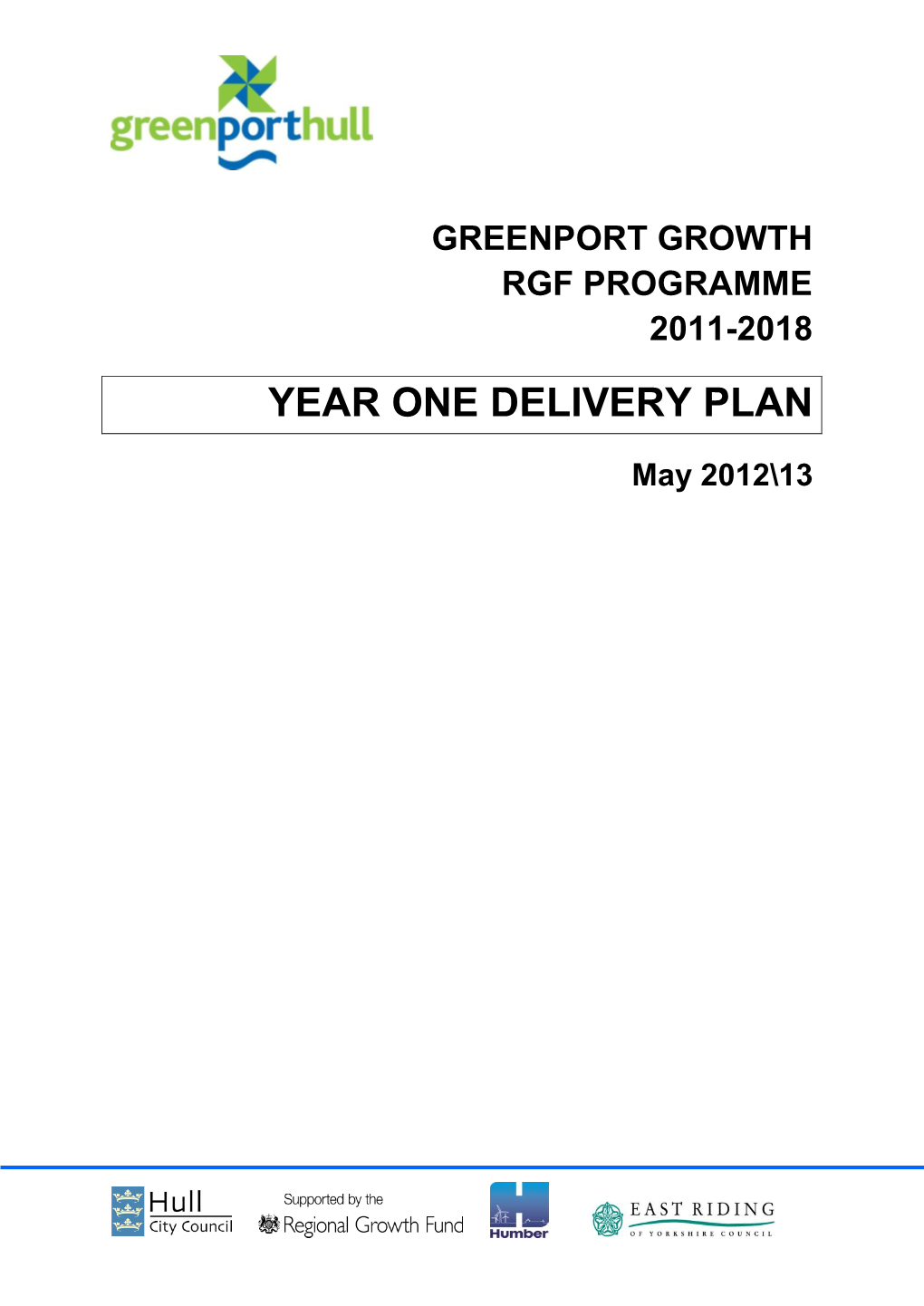 Greenport Growth Rgf Programme 2011-2018
